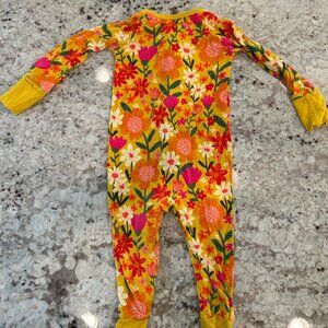 Little Sleepies Floral Long Sleeve Zippy Size 6-12